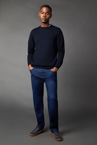 Indigo Stretch Straight Fit Jeans