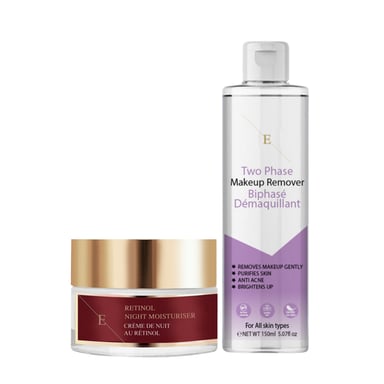 Retinol Night Moisturiser 50ml + Two phase Makeup remover 150 ml