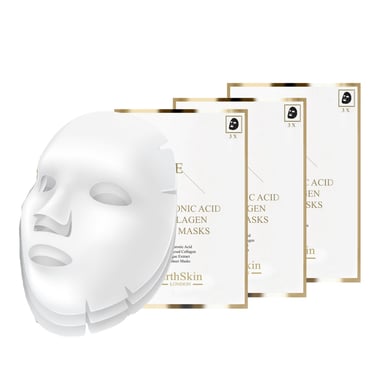 Hyaluronsäure- und Kollagen-Maske - 3 Blatt x 3