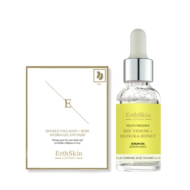 Bienengift + Manuka-Honig Serum-Öl 30ml + Doppelkollagen + Rose Hydrogel Augenpads 5 X 2