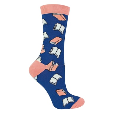 Damen Buchsocken | Neuheit Bambussocken | Geschenk für Buchliebhaber