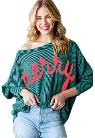 Skobeloff Merry Graphic Kordel-Hülsen-Strickoberteil