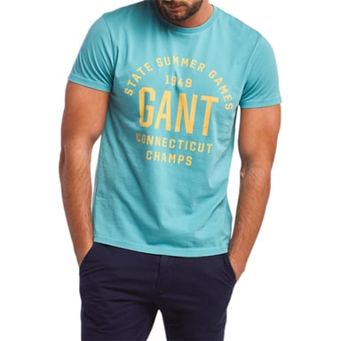GANT Mens Printed Short Sleeve T-Shirt