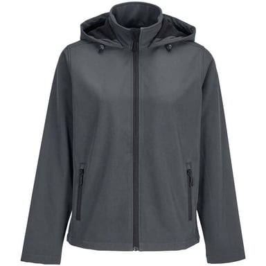 SOLS - "Race" Softshelljacke mit Kapuze für Damen (Holzkohle)