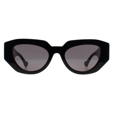 Gucci Cat Eye Damen Glänzend Schwarz Grau GG1421S