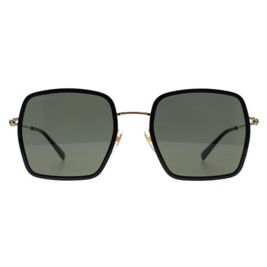 Gucci Square Womens Schwarz Gold Grau GG1848S