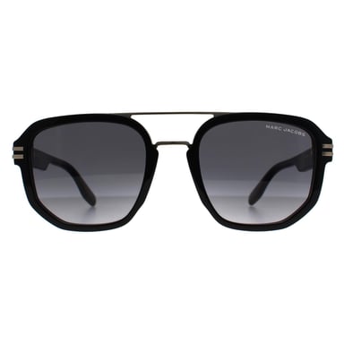 Marc Jacobs Aviator Herren Schwarz Gold Dunkel Grau Gradient MARC 588/S