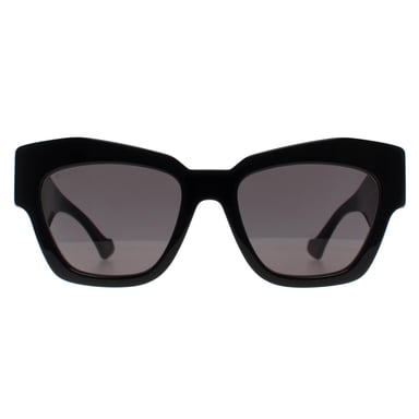 Gucci Cat Eye Damen Glänzend Schwarz Grau GG1422S