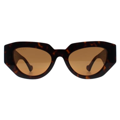 Gucci Cat Eye Damen glänzend dunkel Havanna Braun GG1421S