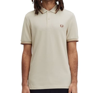 Fred Perry M3600 Twin Tipped Poloshirt in Naturbeige