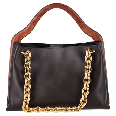 Bottega Veneta Mount Bermuda Tote-Handtasche aus schwarzem Kalbsleder