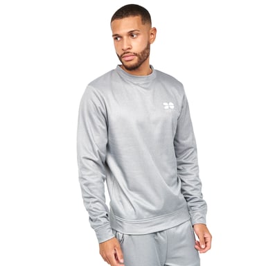 Crosshatch - "Langtons" Trainingsjacke Rundhalsausschnitt für Herren (Holzkohle)