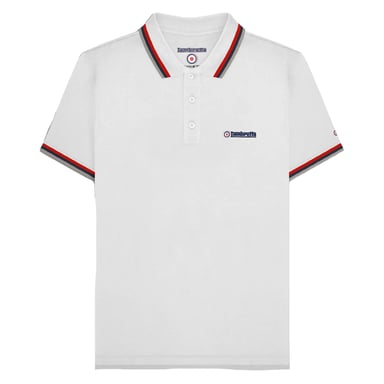 Lambretta - "SS25" Poloshirt für Herren (Weiß/Rot)