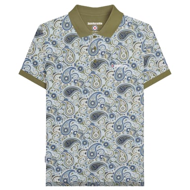 Lambretta - "SS25" Poloshirt Mit Markenzeichen für Herren (Khaki/Marineblau)