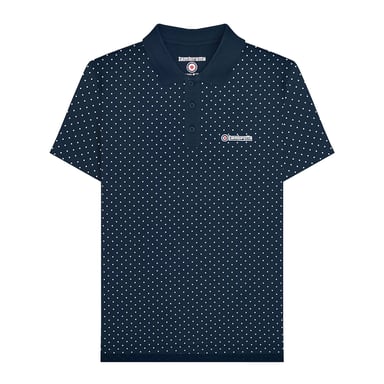 Lambretta Herren Polka Dot Polo-Shirt SS24 (Marineblau)