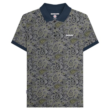 Lambretta - "SS25" Poloshirt Mit Markenzeichen für Herren (Marineblau/Grau)