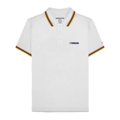 Lambretta - "SS25" Poloshirt für Herren (Weiß/Gold)