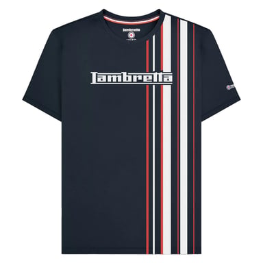 Lambretta - "SS25" T-Shirt für Herren (Marineblau/Rot/Weiß)