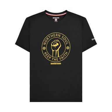 Lambretta - "Northern Soul" T-Shirt für Herren (Schwarz/Gold)