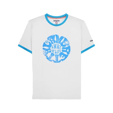 Lambretta - "SS24" T-Shirt Ringer-Stil für Herren - Festival (Weiß)