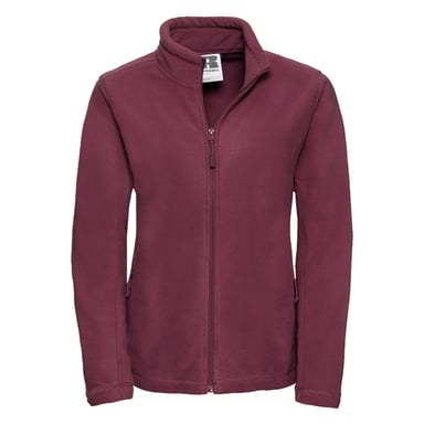 Russell - Fleecejacke Durchgehender Reißverschluss für Damen - Für Außen (Burgunderrot)