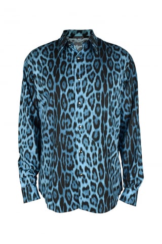 Roberto Cavalli Hemd Blau