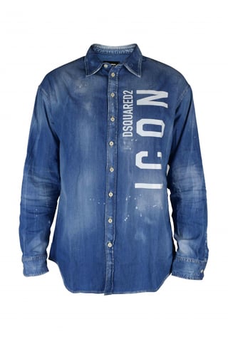 Dsquared2 Jeanshemd Blau