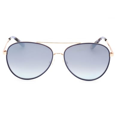 Juicy Couture Sonnenbrille mit silbernen Gläsern und blauen Details in Gold