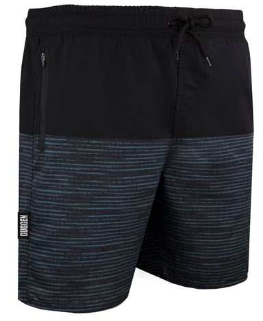 GUGGEN Mountain Mountain Badehose mit gestreiftem Muster - Grau