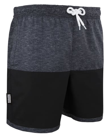 Herren Badehose mit Muster Grau Schwarz