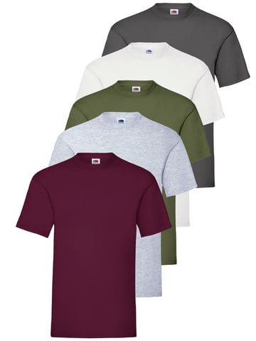 Lot de 5 t-shirts pour homme Fruit of the Loom