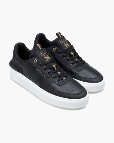 Cruyff Endorsed Tennis Herren Schwarz Leder Sneaker