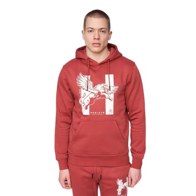 Henleys - "Curveball" Kapuzenpullover für Herren (Tiefes Rot)
