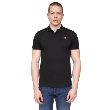 Henleys - "Henflare" Poloshirt für Herren (Schwarz)
