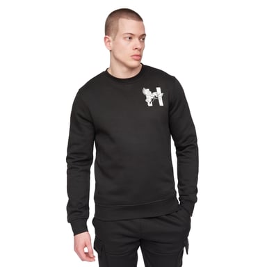 Henleys - "Moorehen" Sweatshirt Rundhalsausschnitt für Herren (Schwarz)