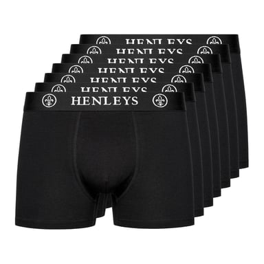 Henleys - "McBlacken" Boxershorts für Herren(7er-Pack) (Schwarz)