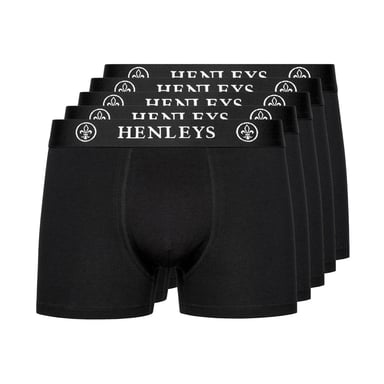 Henleys - "McBlacken" Boxershorts für Herren(5er-Pack) (Schwarz)