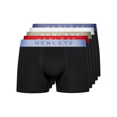 Henleys - "Blackiris" Boxershorts für Herren(5er-Pack) (Schwarz)