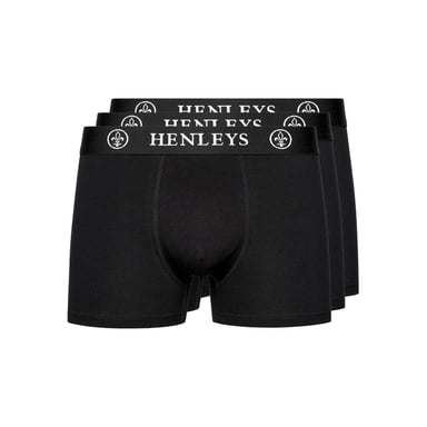 Henleys - "McBlacken" Boxershorts für Herren(3er-Pack) (Schwarz)