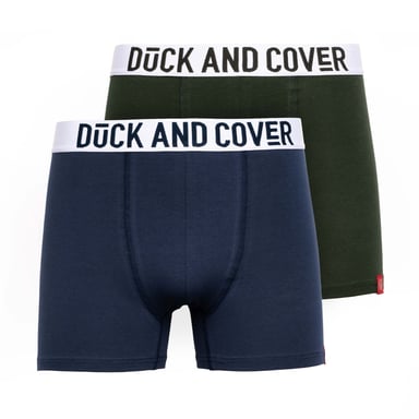 Duck and Cover - "Galton" Boxershorts für Herren (2er-Pack) (Grün/Blau)