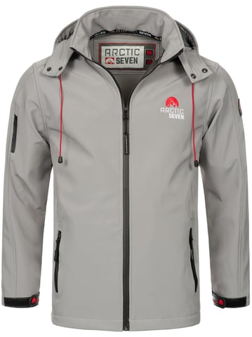 Arctic Seven Herren Softshell Jacke Hellgrau