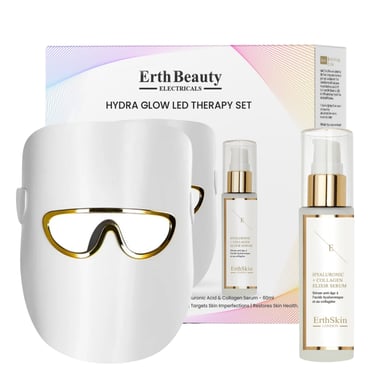 HYDRA GLOW LED THERAPIE SET (LED LICHTTHERAPIE MASKE weiß mit HA Serum)