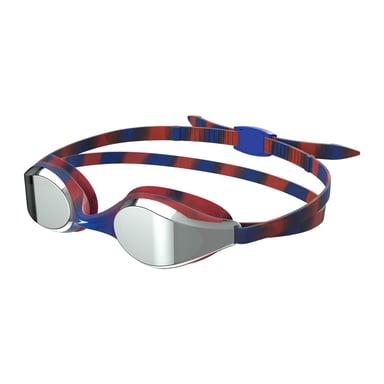 Speedo - "2024 Hyper Flyer" Schwimmbrille Spiegel für Kinder (Marineblau/Rot)