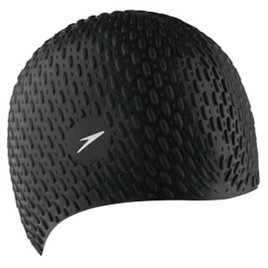 Speedo Unisex Badekappe mit Blasenmuster für Erwachsene (Schwarz)