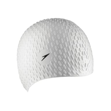 Speedo Unisex Badekappe mit Blasenmuster für Erwachsene (Weiß)