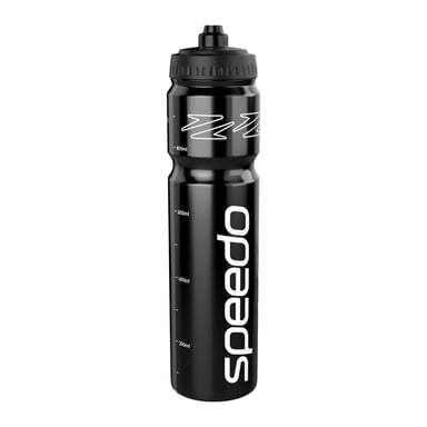 Speedo - Wasserflasche, Logo, 1l (Schwarz/Weiß)