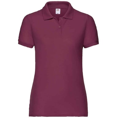 Fruit of the Loom Damen Poloshirt Lady Fit Piqué (Burgunderrot)