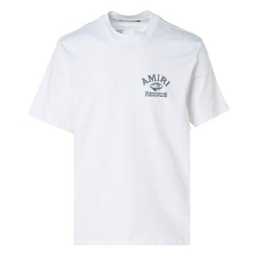 Weißes T-Shirt mit Amiri Global Records-Logo