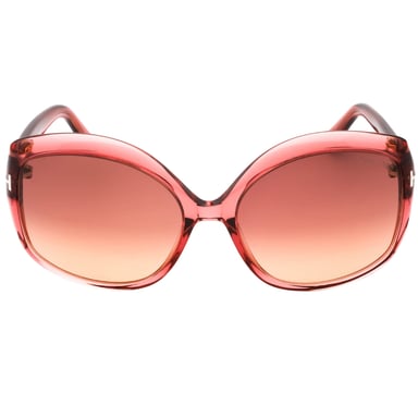 Tom Ford - Sonnenbrille mit Verlaufsgläsern in Bordeauxrot und glänzendem Rahmen in Rosa