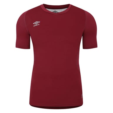 Umbro - "Elite" Base Layer Oberteil V-Ausschnitt für Herren/Damen Unisex (Weinrot)